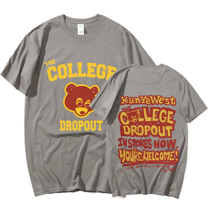 Kanye West College Dropout T-shirt Music Album Double Sided Print