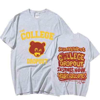 Kanye West College Dropout T-shirt Music Album Double Sided Print