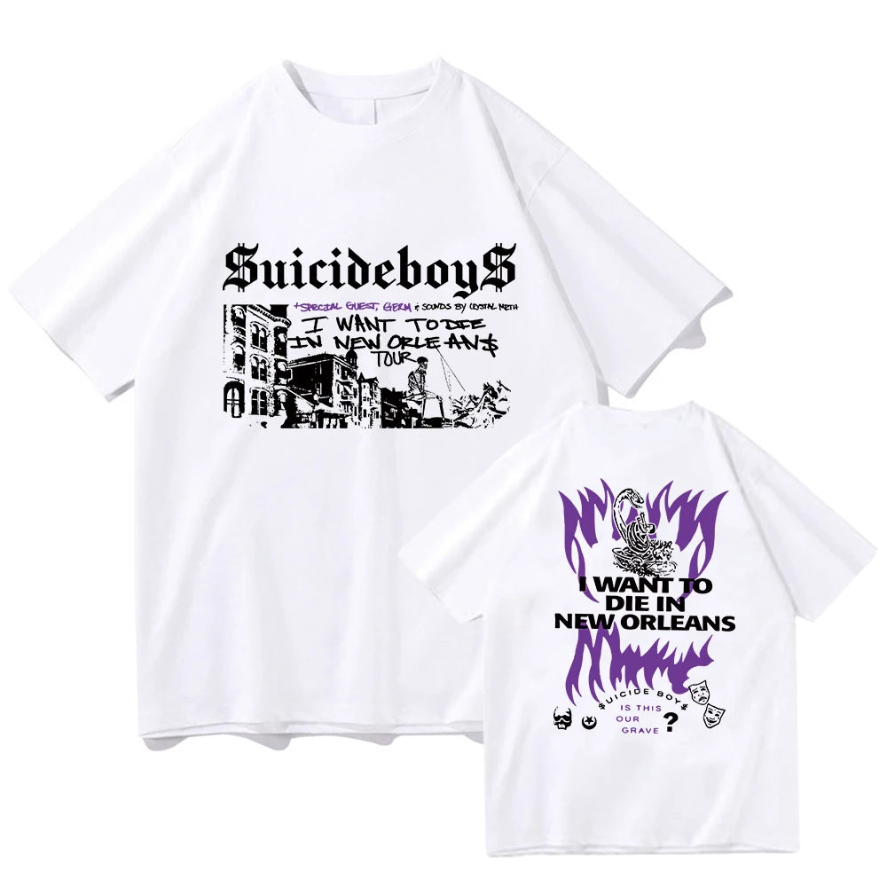 Suicideboys G59 T Shirt Men Fashion I Want To Die In New Orleans Music