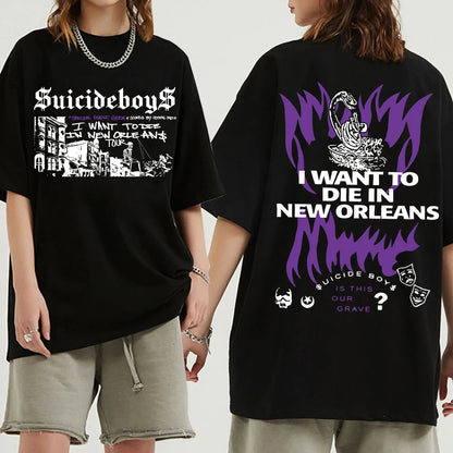 Suicideboys G59 T Shirt Men Fashion I Want To Die In New Orleans Music