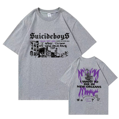 Suicideboys G59 T Shirt Men Fashion I Want To Die In New Orleans Music