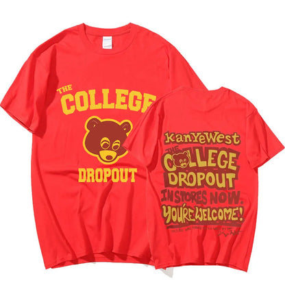 Kanye West College Dropout T-shirt Music Album Double Sided Print