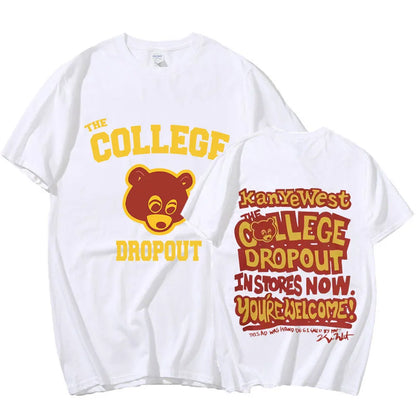 Kanye West College Dropout T-shirt Music Album Double Sided Print