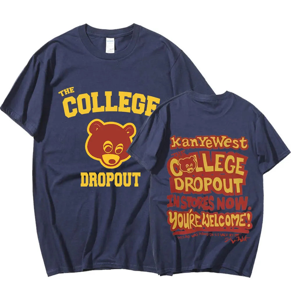 Kanye West College Dropout T-shirt Music Album Double Sided Print