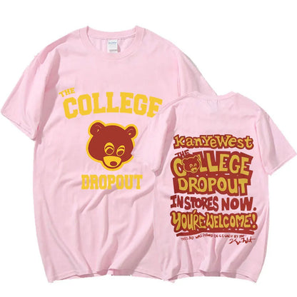 Kanye West College Dropout T-shirt Music Album Double Sided Print